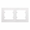  Beyaz İkili Çerçeve - Priz ve Anahtar İçin Uyumlu Çerçeve