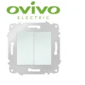  Beyaz Komutatör Anahtar Çerçevesiz Grano - Priz ve Anahtar İçin Uyumlu Çerçeve