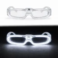 BUĞZ Beyaz LED Işıklı Parti Gözlüğü - 3 Modlu