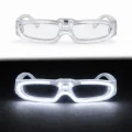 BUĞZ Beyaz LED Işıklı Parti Gözlüğü 3 Modlu – Glow & Gece Eğlence Gözlüğü