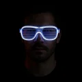 BUĞZ Beyaz Led Işıklı Parti Gözlüğü - Neon 3 Modlu
