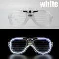  Beyaz Led Işıklı Parti Gözlüğü - Neon Glow Şerit Gözlük 3 Modlu