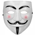 BUĞZ Beyaz Pembe Yanaklı V For Vendetta Maskesi