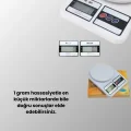BUĞZ Beyaz Plastik Dijital Mutfak Tartısı – 24x16.8x1.5cm