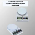 BUĞZ Beyaz Plastik Dijital Mutfak Tartısı – 24x16.8x1.5cm - BUĞZ