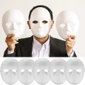  Beyaz Renk Boyanabilir Anonim Tam Yüz Cosplay Maske 24x18 cm