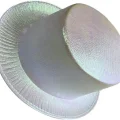  Beyaz Renk Işıltılı Hologram Kumaş Kaplama Fötr Silindir Şapka Yetişkin Boy