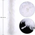 BUĞZ Beyaz Renk Kabarık Kalın Otriş Boa Tüy 6 cm Genişlik 180-200 cm Uzunluk