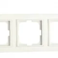  Beyaz Üçlü Çerçeve - Priz ve Anahtar İçin Uyumlu Çerçeve