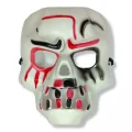 BUĞZ Beyaz Üzeri Rengarenk Korku Dişli Kafatası Maskesi 30x22 cm
