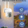 BUĞZ Beyaz wifi kontrollü 1080p HD 2MP 360 derece video kamera SD kart girişli çift LED MP4