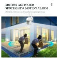 BUĞZ Beyaz wifi kontrollü 1080p HD 2MP 360 derece video kamera SD kart girişli çift LED MP4