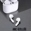  Beyaz Yeni Nesil Pro Bluetooth Kulaklık Yüksek Ses Kaliteli ANC Özelliği