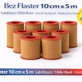 BUĞZ Bez Flaster 10 cm x 5 m Sabitleyici Tıbbi Bant Kahverengi Bez Flaster Güçlü Yapışkanlı 10 Adet