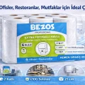 BUĞZ Bezos Professional Fotoselli Havlu 12 Rulo – 2 Katlı %100 Selüloz 21 cm Endüstriyel Kağıt Havlu 2X6 Rulo