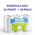 BUĞZ Bezos Professional Fotoselli Havlu 18 Rulo – 2 Katlı %100 Selüloz 21 cm Endüstriyel Kağıt Havlu 3X6 Rulo