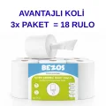 BUĞZ Bezos Professional İçten Çekmeli Kağıt Havlu 3 Koli | 18 Rulo | Endüstriyel Kullanım