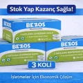 BUĞZ Bezos Professional Z Katlamalı Dispenser Havlu 2 Katlı %100 Selüloz 20x22 cm 3 Koli (36 Paket)