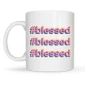 BUĞZ #Blessed Yazılı Porselen Kupa Model 34 – Motivasyonlu Kahve Kupası - Günlük Kullanım & Hediye