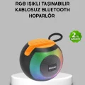 BUĞZ Bluetooth 5.0 Hoparlör – RGB Işıklı, Güçlü Bas ve 360° Surround Ses