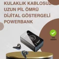  Bluetooth 5.1 Kablosuz Kulaklık – 3500 mAh Şarj Kutulu