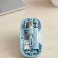 BUĞZ Bluetooth 5.2 ve 2.4G USB Kablosuz Mouse Pilli Mavi Tasarım