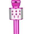 BUĞZ Bluetooth Bağlantılı Kablosuz Karaoke Mikrofonlu Pembe Renkli Hoparlörlü Ses Sistemi