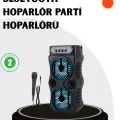BUĞZ Bluetooth Bağlantılı LED Işıklı Taşınabilir Hoparlör – 1200 mAh Şarjlı, FM Radyolu