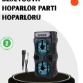 BUĞZ Bluetooth Bağlantılı LED Işıklı Taşınabilir Hoparlör – 1200 mAh Şarjlı, FM Radyolu - BUĞZ