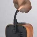 BUĞZ Bluetooth Bağlantılı Nostaljik Radyo ve Gramofon Tasarımlı Taşınabilir Hoparlör, Gri Renk Seçeneği