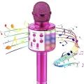 BUĞZ Bluetooth bağlantılı pembe karaoke mikrofonu, hoparlör özellikli, garantisiz - Elektronik