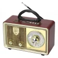 BUĞZ Bluetooth, FM radyo, USB, SD ve MP3 özellikli şarjlı nostaljik radyo kahverengi - Elektronik