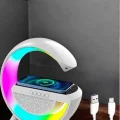 Bluetooth Hoparlör 15W Kablosuz Hızlı Şarj LED Gece Lambası