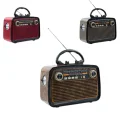 BUĞZ Bluetooth Hoparlör Ahşap Renk Vintage Işıklı Nostaljik Radyo Fm Ahşap Görünümlü Yeni Nesil