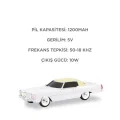 BUĞZ Bluetooth hoparlör beyaz renk 10W FM USB TWS destekli 3 saat dinleme süresi 2 yıl garantili