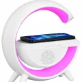 BUĞZ Bluetooth Hoparlör G Şekli Atmosfer Akıllı Rgb Lamba Wireless Kablosuz Şarj - BUĞZ
