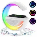 BUĞZ Bluetooth Hoparlör G Şekli Atmosfer Akıllı Rgb Lamba Wireless Kablosuz Şarj - BUĞZ