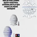 BUĞZ Bluetooth Hoparlör Özellikli 7 Renkli Gece Aydınlatması