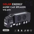 BUĞZ Bluetooth hoparlör siyah güneş enerjili kamyon tır araba 10 watt TWS FM radyo USB SD kart