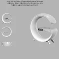 BUĞZ Bluetooth Hoparlörlü RGB Atmosfer Lambası Kablosuz Şarj ve Saat Özellikli
