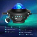 BUĞZ Bluetooth hoparlörlü sese duyarlı projektör gece lambası tavan aydınlatıcı çok renkli