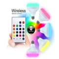BUĞZ Bluetooth hoparlörlü uzaktan kumandalı led ışık beyaz renkli 7 renk ışık seçeneği