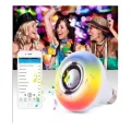 BUĞZ Bluetooth hoparlörlü uzaktan kumandalı led ışık beyaz renkli 7 renk ışık seçeneği