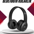 BUĞZ Bluetooth Kablosuz Kulaklık Siyah Wireless 5.0 Kulak Üstü Uzun Pil Ömrü - BUĞZ