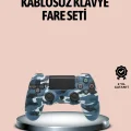 BUĞZ Bluetooth Kablosuz PS4 Gamepad Çift Motorlu Siyah Controller