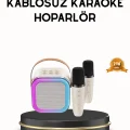 BUĞZ Bluetooth Karaoke Hoparlör Renkli LED Işıklı ve Type-C Şarjlı