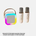 BUĞZ Bluetooth Karaoke Hoparlör Renkli LED Işıklı ve Type-C Şarjlı