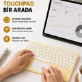 BUĞZ Bluetooth Klavye – Kablosuz, Sessiz Tuşlu, Android iOS Windows Uyumlu, Kompakt Taşınabilir Tasarım
