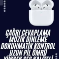 BUĞZ Bluetooth Kulaklık Beyaz Çağrı Cevaplama Dokunmatik Kontrol Kablosuz Yeni Nesil
