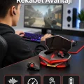 BUĞZ Bluetooth Kulaklık HD Ses Kaliteli Işıklı Metal Kasa Ios Android Uyumlu Mikrofonlu